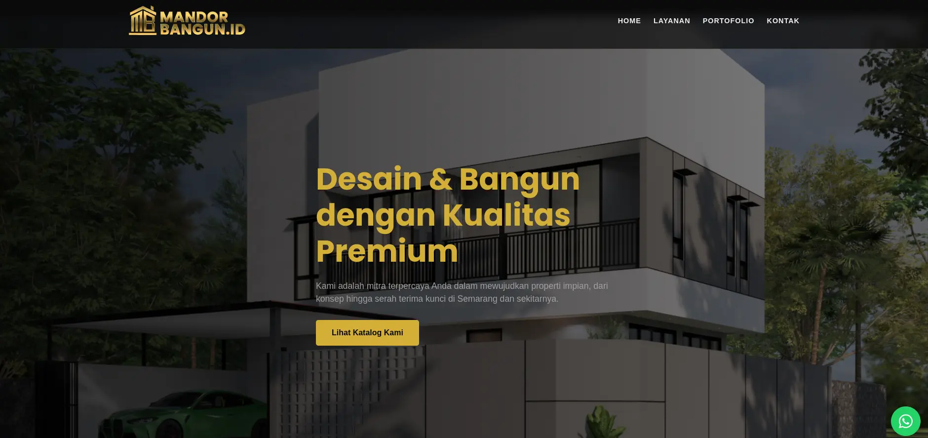 Website Portfolio & Profile untuk Mandor Bangun - Portofolio Arrazy Inovasi