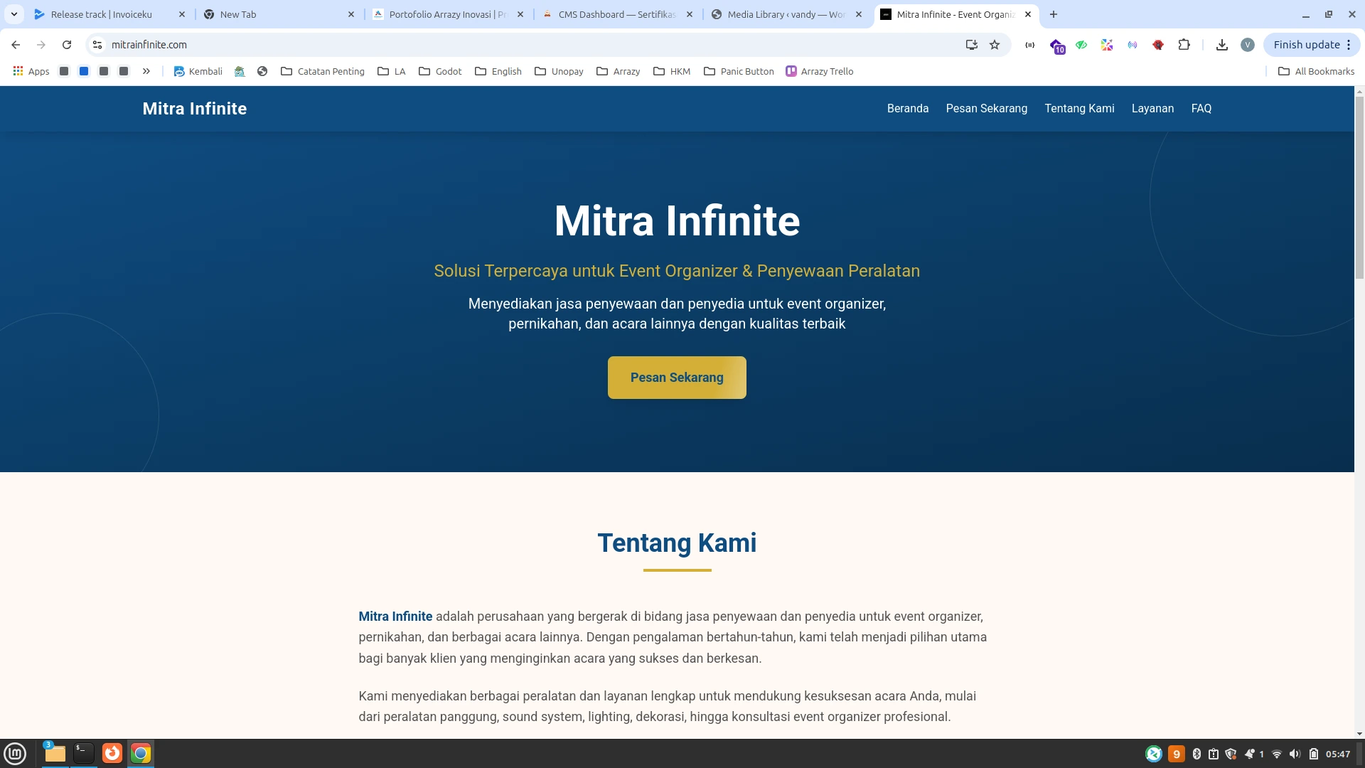 Halaman Awal Aplikasi
