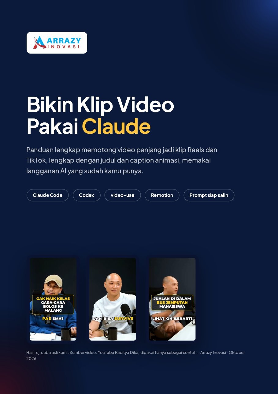 Cara Potong Video Jadi Klip Pakai Claude, Plus Ebook Gratis